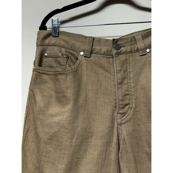COS Mid-Rise Relaxed Fit Wide Leg Khaki Jeans, Button Fly, Sz 30 - Picture 2 of 9